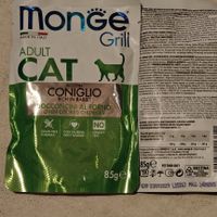 72x Monge Grill Adult Cat Rabbit (Coniglio) Nassfutter – 85g