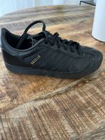 Adidas Gazelle Lederschuhe Kinder, Grösse 34, Schwarz.