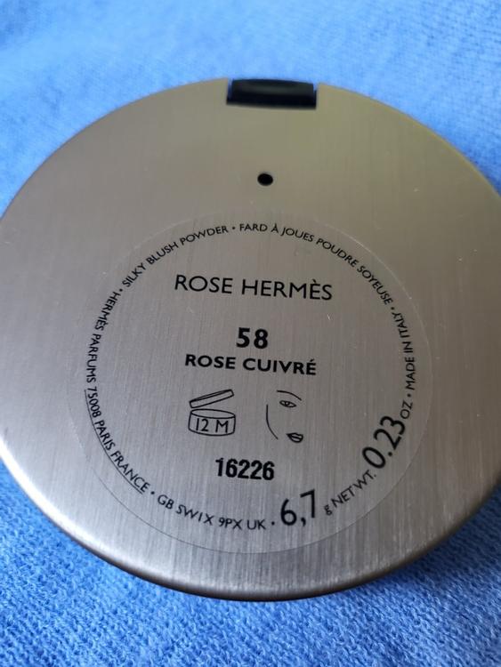 Hermes Rose Hermes Blush, 58 Rose Cuivre