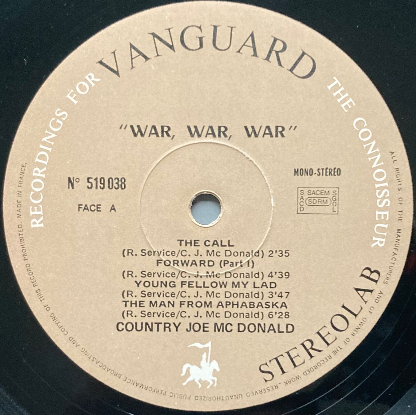 Dischi in vinile: COUNTRY JOE MCDONALD - WAR WAR WAR – Usato da Poliez-Pittet venduto da Newtown-Records 2
