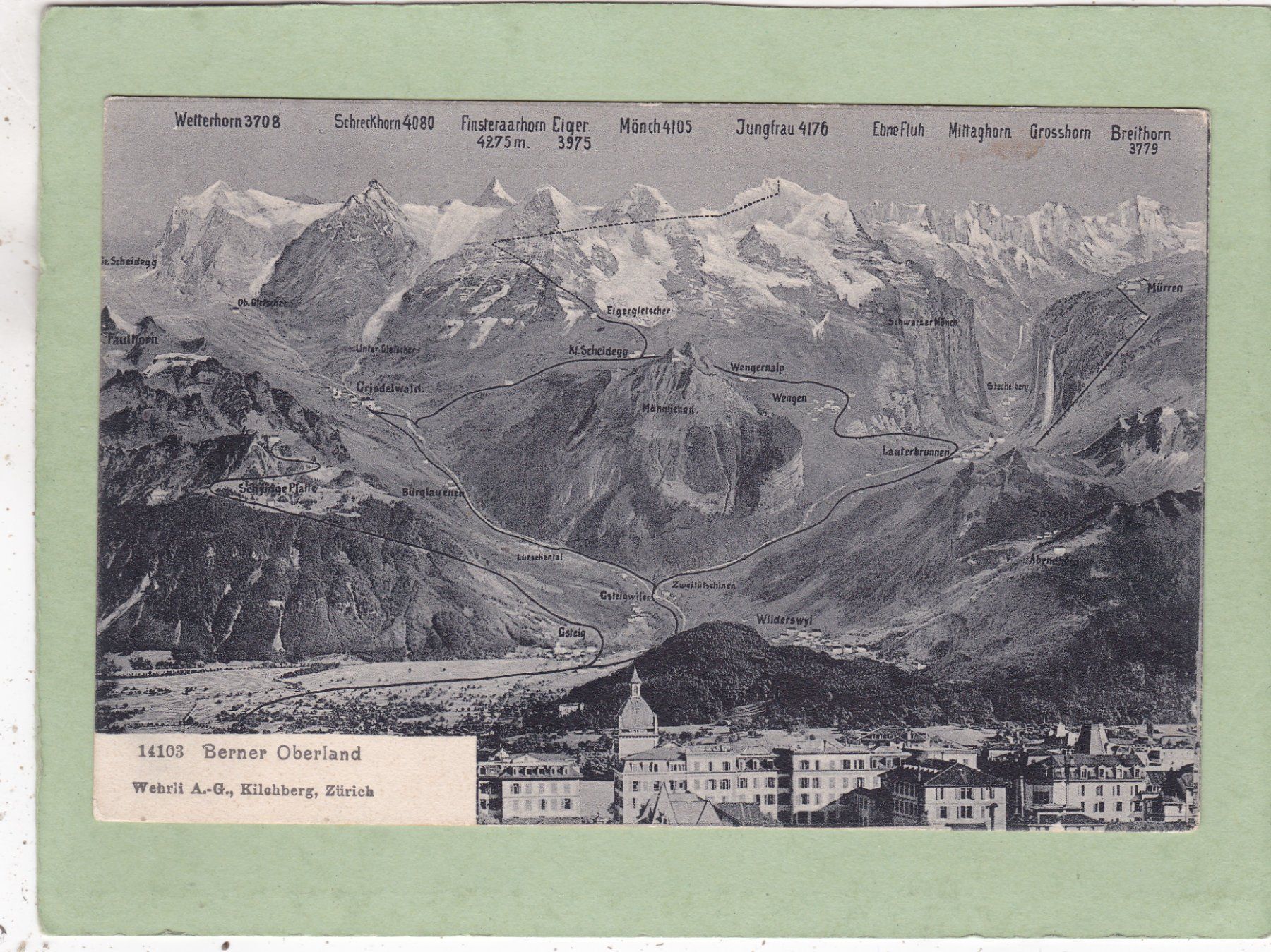 Cartoline postali: Berner Oberland 1918 – Usato da Herisau venduto da Lisegrat2008