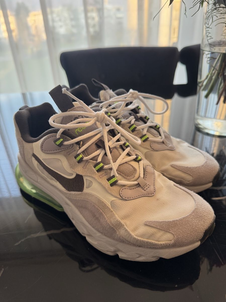 Nike Scarpe da donna: Nike Air Max 270 React Sneaker, Grau/Grün, Grösse 38 – Usato da Thun venduto da mama2007