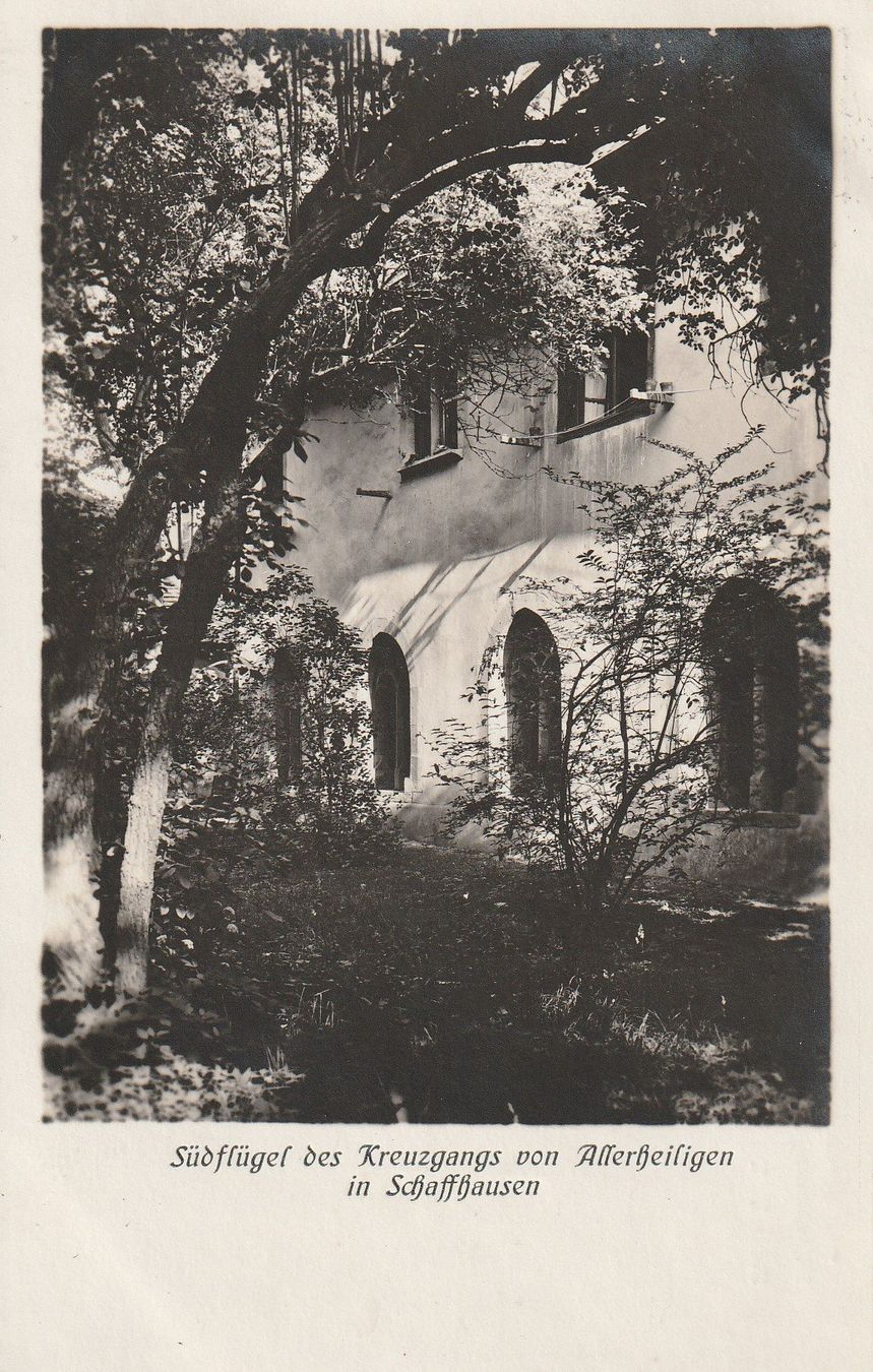 Ansichtskarten: AK Schaffhausen - gel. 1928 – Gebraucht aus Fribourg von schnalla92
