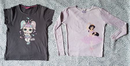 Lot de 2 T-shirts fille LOL surprise et Princesse, 6 ans