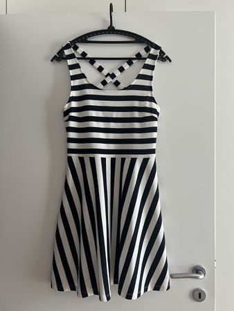 Sommerkleid H&M gestreift schwarz/dunkelblau weiss Grösse S