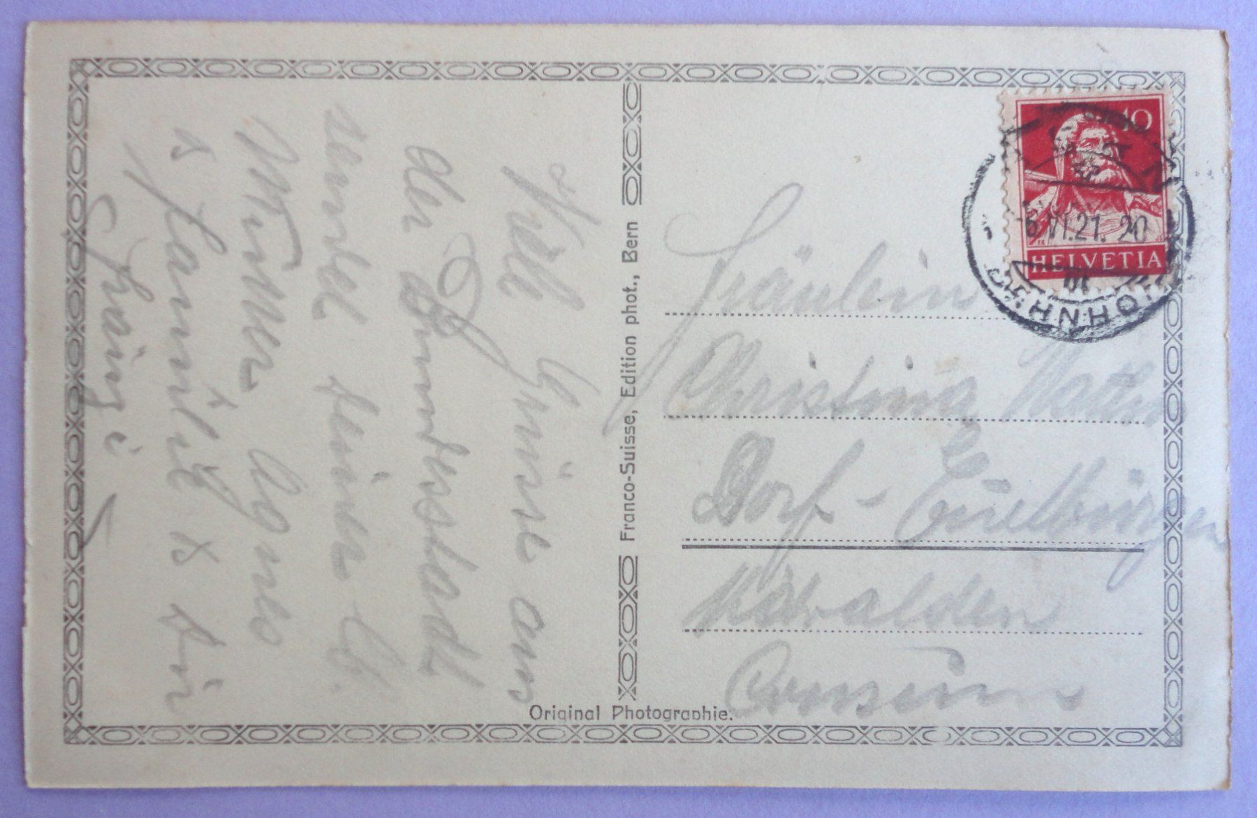 Cartoline postali: Bern, Generalansicht – Usato da Fétigny venduto da Billy2miny 1