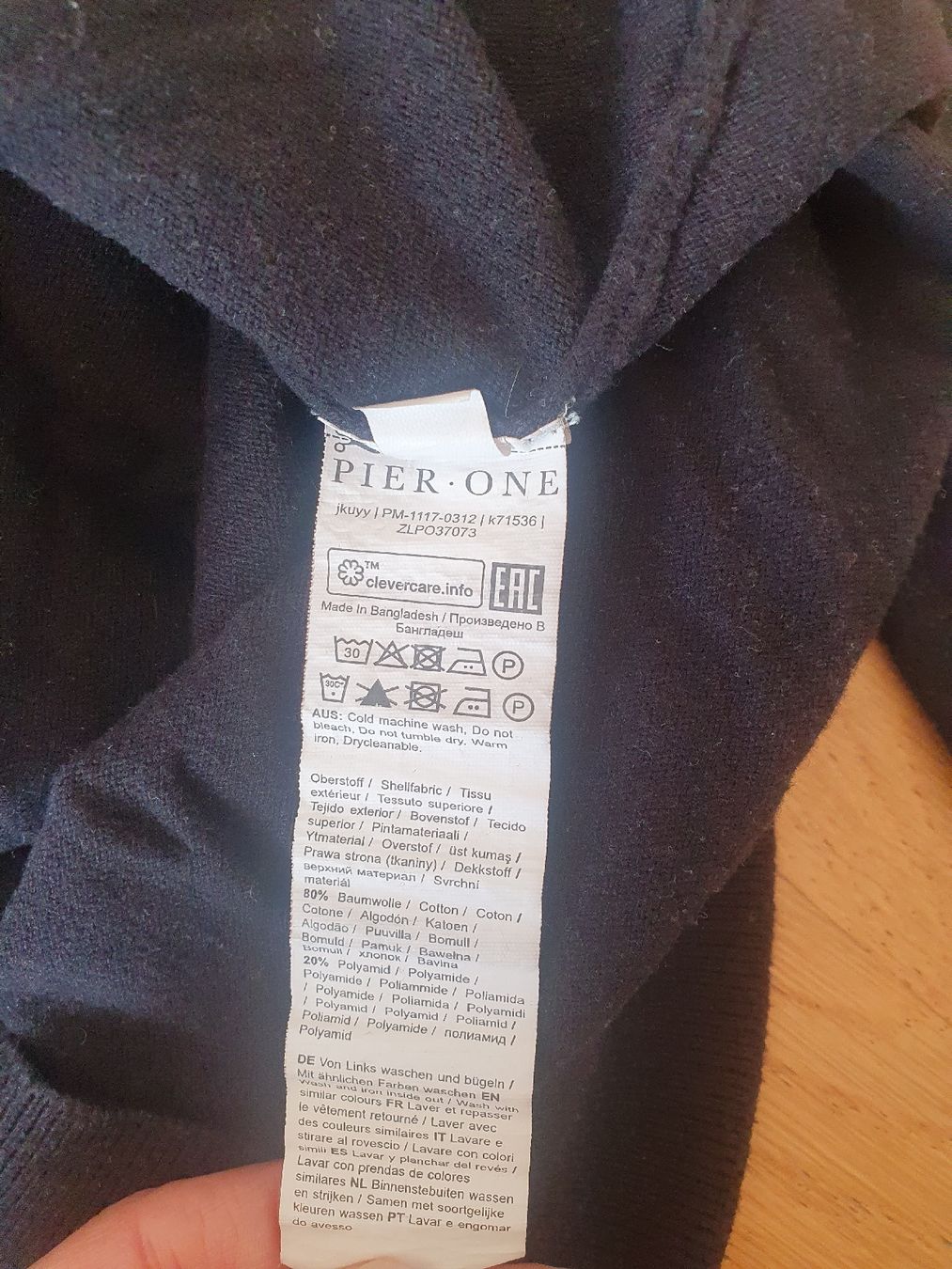 Maglioni & Felpe: Pier One Herren Rollkragenpullover, marineblau, M, – Usato da Moosseedorf venduto da Sonnenschein.. 2
