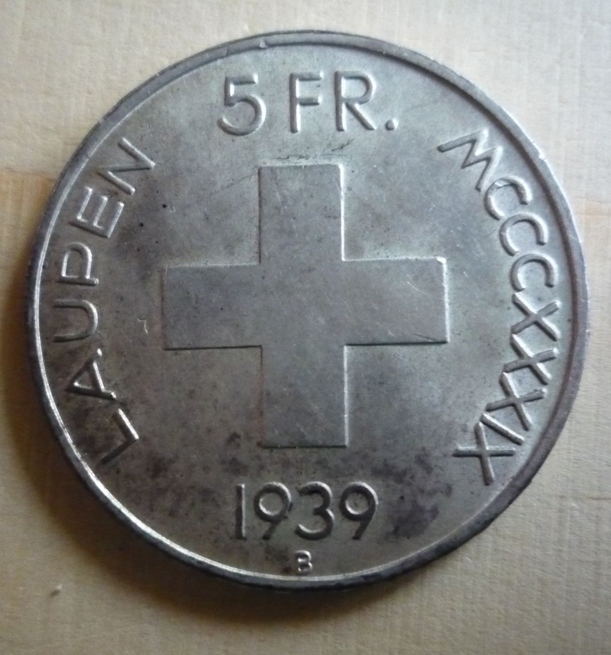 Tutti le monete: 5 Franken Laupen 1939 – Usato da Rieden SG venduto da Sammelfreund 1