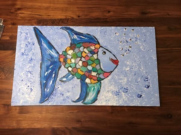 Dipinti: Kinderbild Fisch - handgemalt – Usato da Hergiswil NW venduto da Labello01