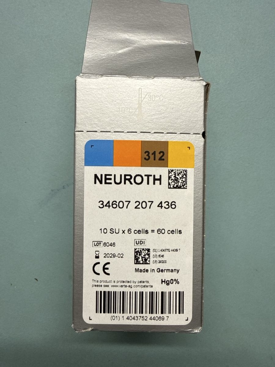 Accus & piles: NEUROTH Typ 312 / Hörgeräte Batterien – Neuf (Voir description) à Dietikon par Hank5