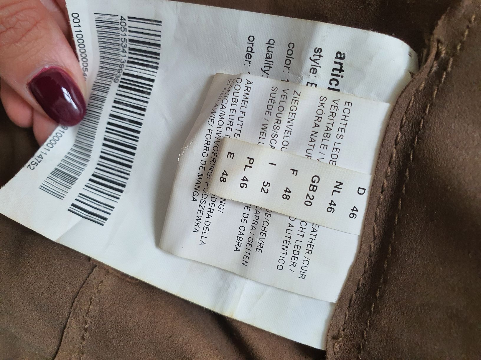 Jacken: Queens Goat Suede Jacket Brown Size 46 – Gebraucht aus Genève von gvokiii 2
