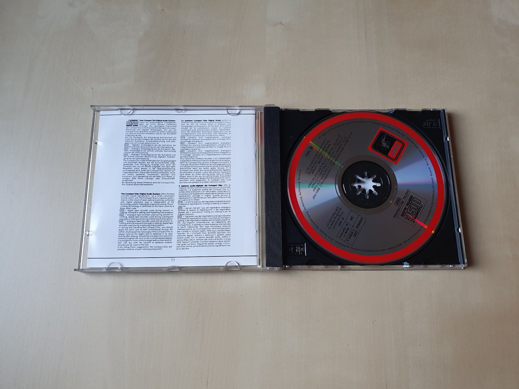 CD: JS Bach Brandenburg Concerto No 2 Andre Muti – Usato da Stansstad venduto da collectorsshop 2