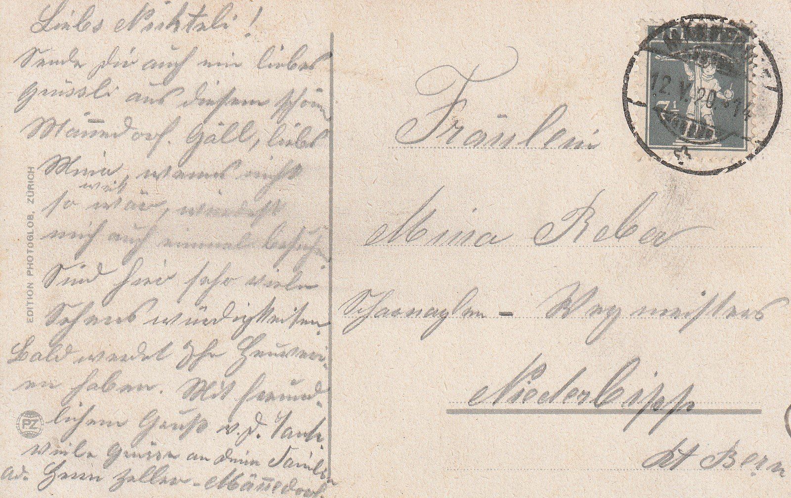 Ansichtskarten: AK - Männedorf - gel. 12.5.1920 – Gebraucht aus Fribourg von schnalla92 1
