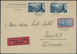 1929 - Pro Juventute - Express Brief - BFr - Abart