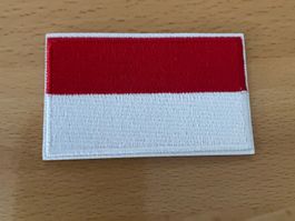 Monaco Flagge Patch  Aufnäher mit Klettverschluss