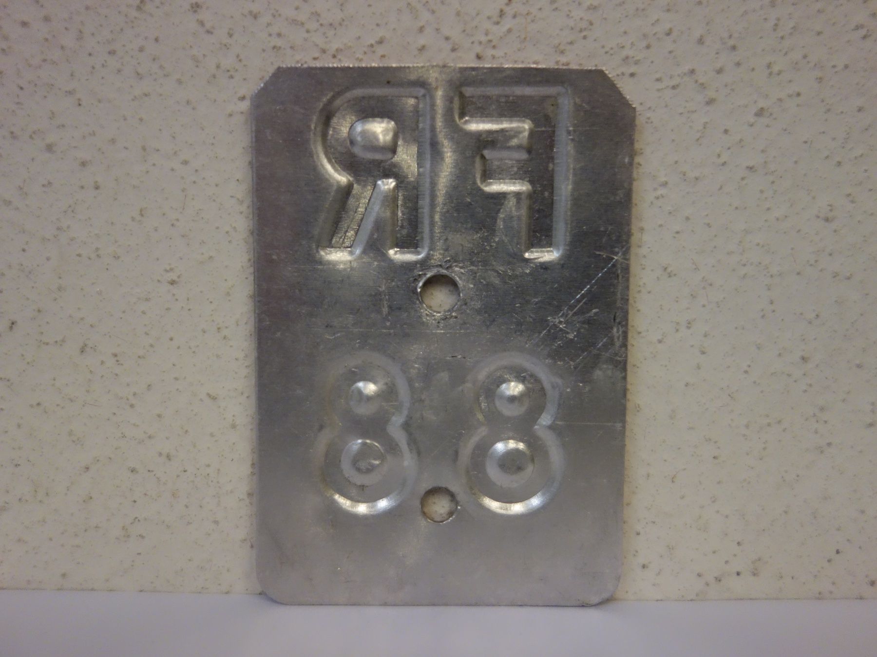 Schilder: FR 88 VELONUMMER - FAHRRADSCHILD – Gebraucht aus Kerzers von zimmergruen 1