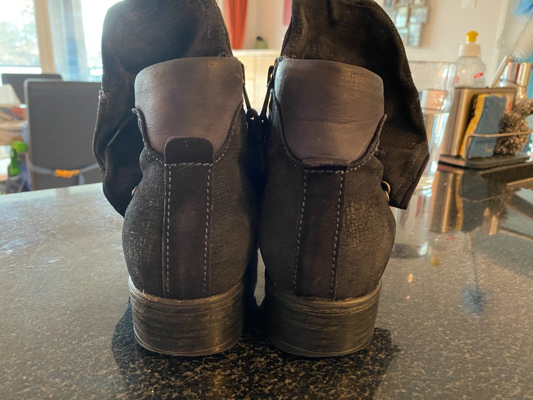 Walder Scarpe da donna: Walder Bikerstiefel G38 Vintage echtes Leder – Usato da Dübendorf venduto da Levintreyer 7