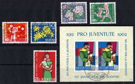 Pro Juventute Satz 1962, Kat-Nr. J193-J199, sauber gest.