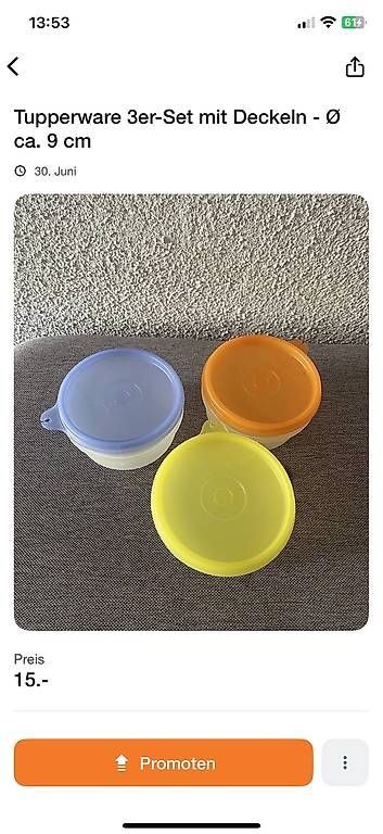 Recipients et similaires: Tupperware 3er-Set mit Deckeln NEU – D'occasion à Künten par Gubapri