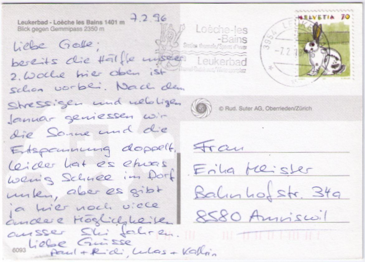 Cartoline postali: Leukerbad - gegen Gemmipass – Usato da Binningen venduto da Mountainrider 1