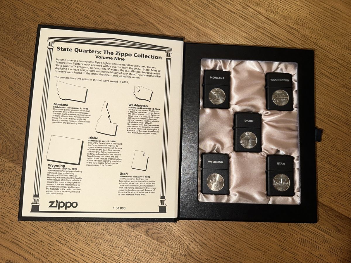 Zippo Accendini: Zippo State Quarters – Nuovo e nell'imballaggio originale da Sarnen venduto da lastmanstandig 1