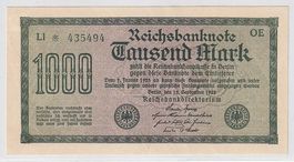 1000 MARCHI -15 SETTEMBRE 1922- GERMANIA