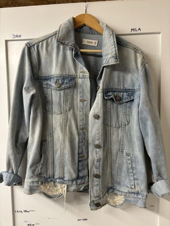 Mango Jeansjacke im Used Look, Grösse One Size