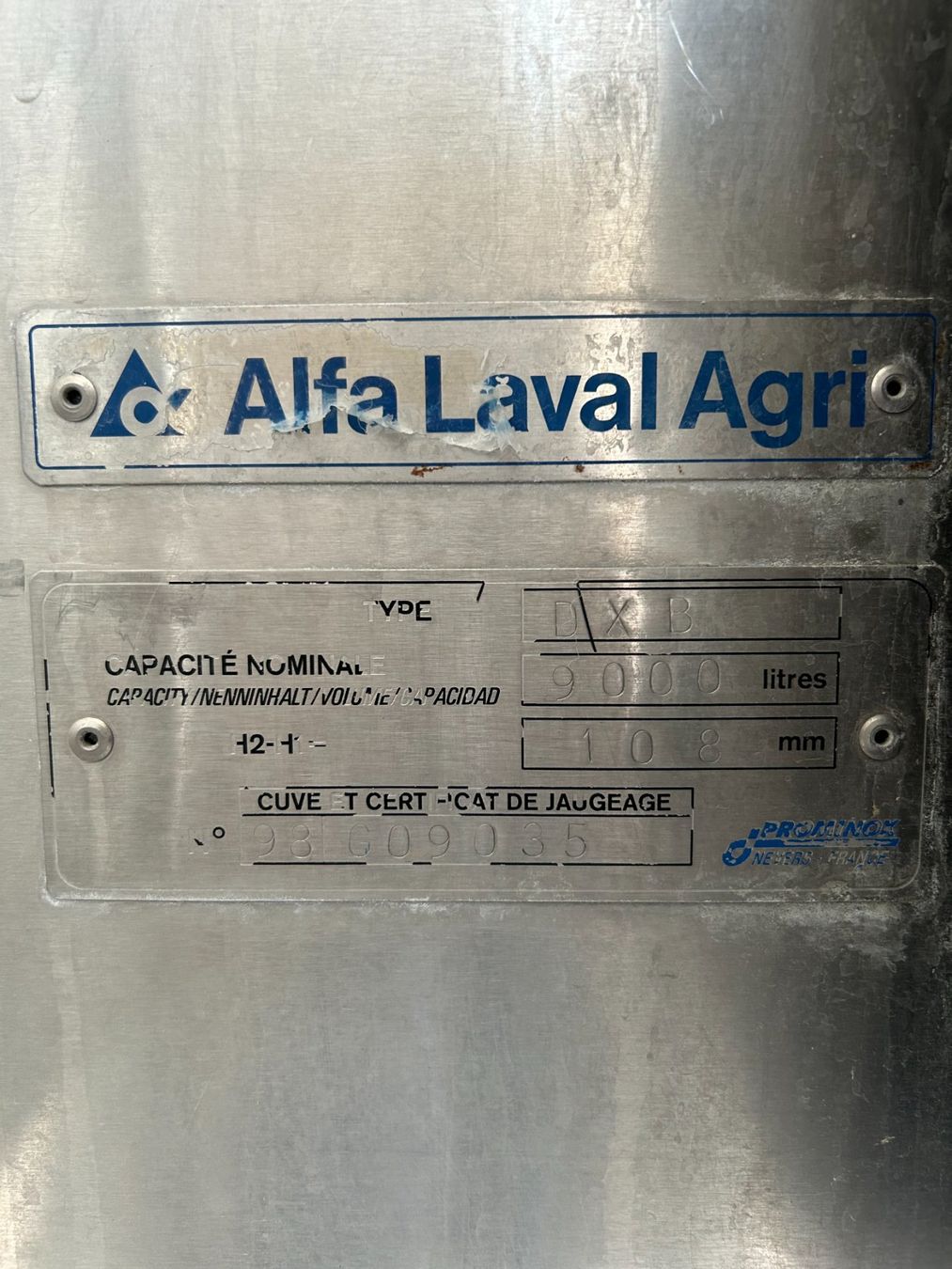 Delaval Tecnica di mungitura: Milchtank 9000 lt – Usato da Uznach venduto da uzner76 1
