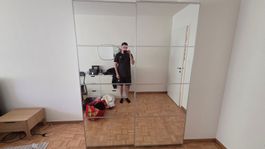 Großer Kleiderschrank mit doppeltem Spiegel 150cm 200cm
