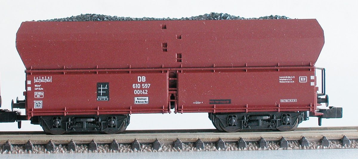 Roco Modellini di ferrovie: Roco 3 Grossgüterwagen der DB Spur N – Usato da Oberwil BL venduto da Klang 1