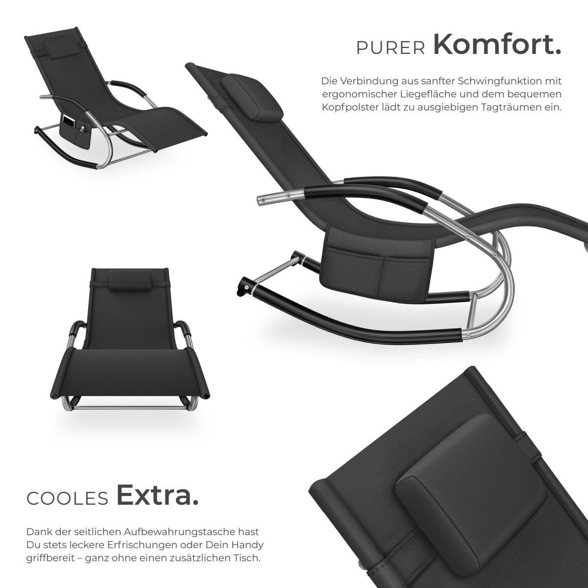 Sedie a sdraio: Gartenliege ergonomisch mit Schwingfunktion ROVELLA – Nuovo e nell'imballaggio originale da Lachen SZ venduto da sw3zzy 6