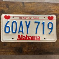 🇺🇸 U.S. Autoschild - Alabama 60AY 719 - ORIGINAL