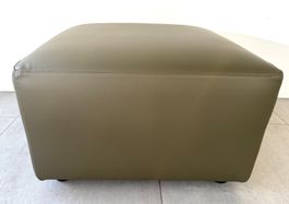 Design Hocker FLUIDUM Vitra Premium Leder khaki - VP 1‘960