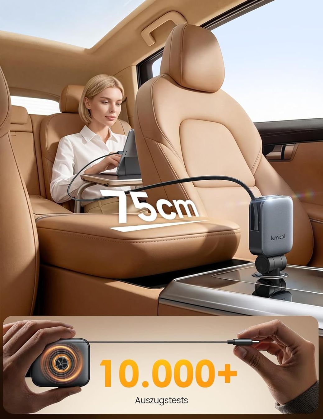 Caricabatterie: Lamicall USB C Auto Ladegerät 63W 3in1 KFZ – Nuovo e nell'imballaggio originale da Suhr venduto da SchnapperCH 2