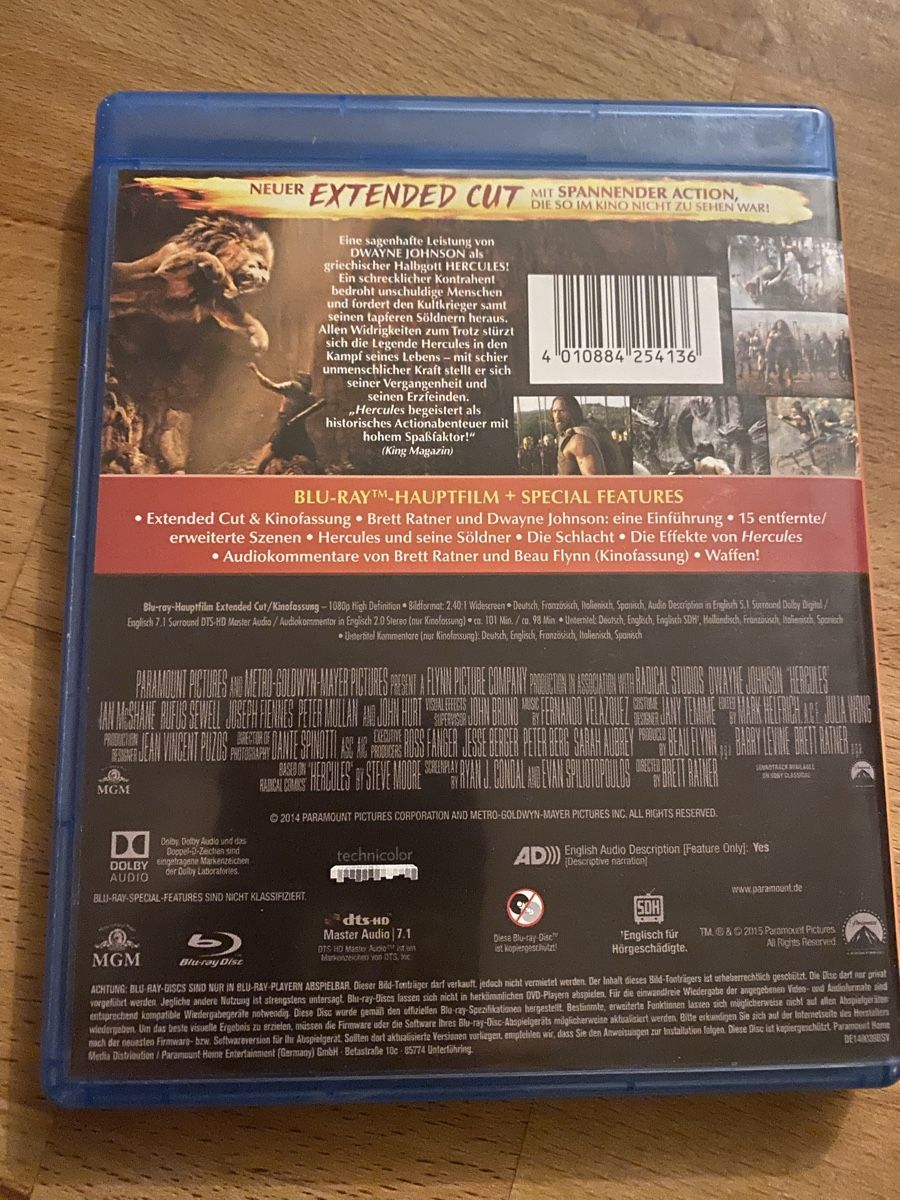 Alle DVDs: Hercules Extended Cut Blu-ray Disc - Top Zustand! – Neu (gemäss Beschreibung) aus Zürich von linlin02 1
