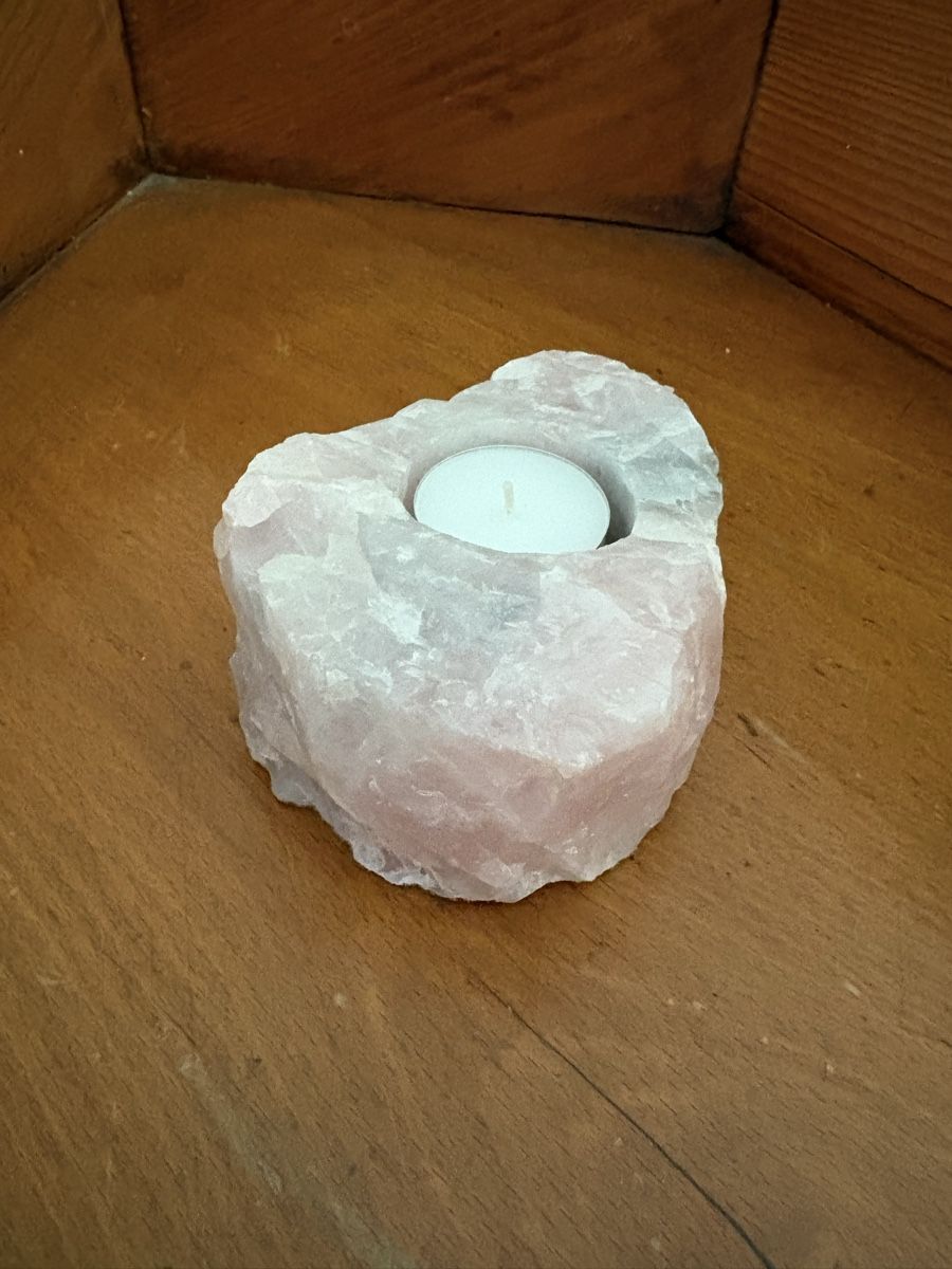 Minerali & Pietre curative: Rosenquarz Teelichthalter – Usato da Baden venduto da jdif 2