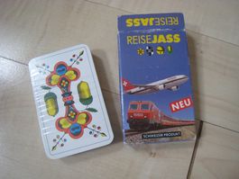 altes AGM   Reise-Jass Spiel  antik mit Swissair drauf
