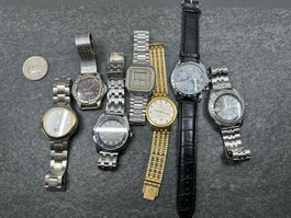 Lot mit Uhren, Herrenuhren Quarzuhren, Armbanduhren*U12*