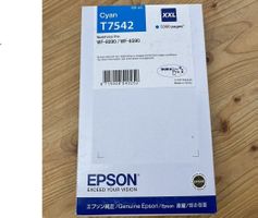 Original Epson WorkForce WF-8090/WF-8590 cyan Patrone, T7542