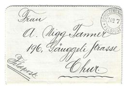 Feldpost-Mini-Brief 1916 mit Ankunfts-Rasierklingen-Stempel
