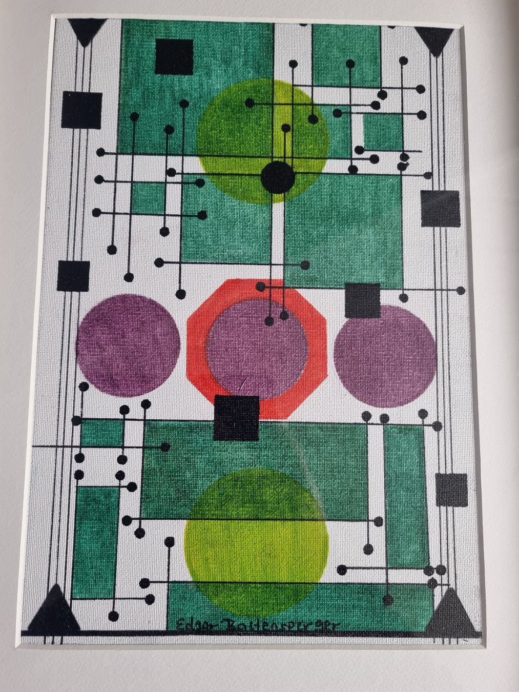 Dipinti: EDGAR BALTENSPERGER ORIGINAL ACRYL MISCHTECHNIK SIGNIERT – Usato da Gersau venduto da kunst-online 4