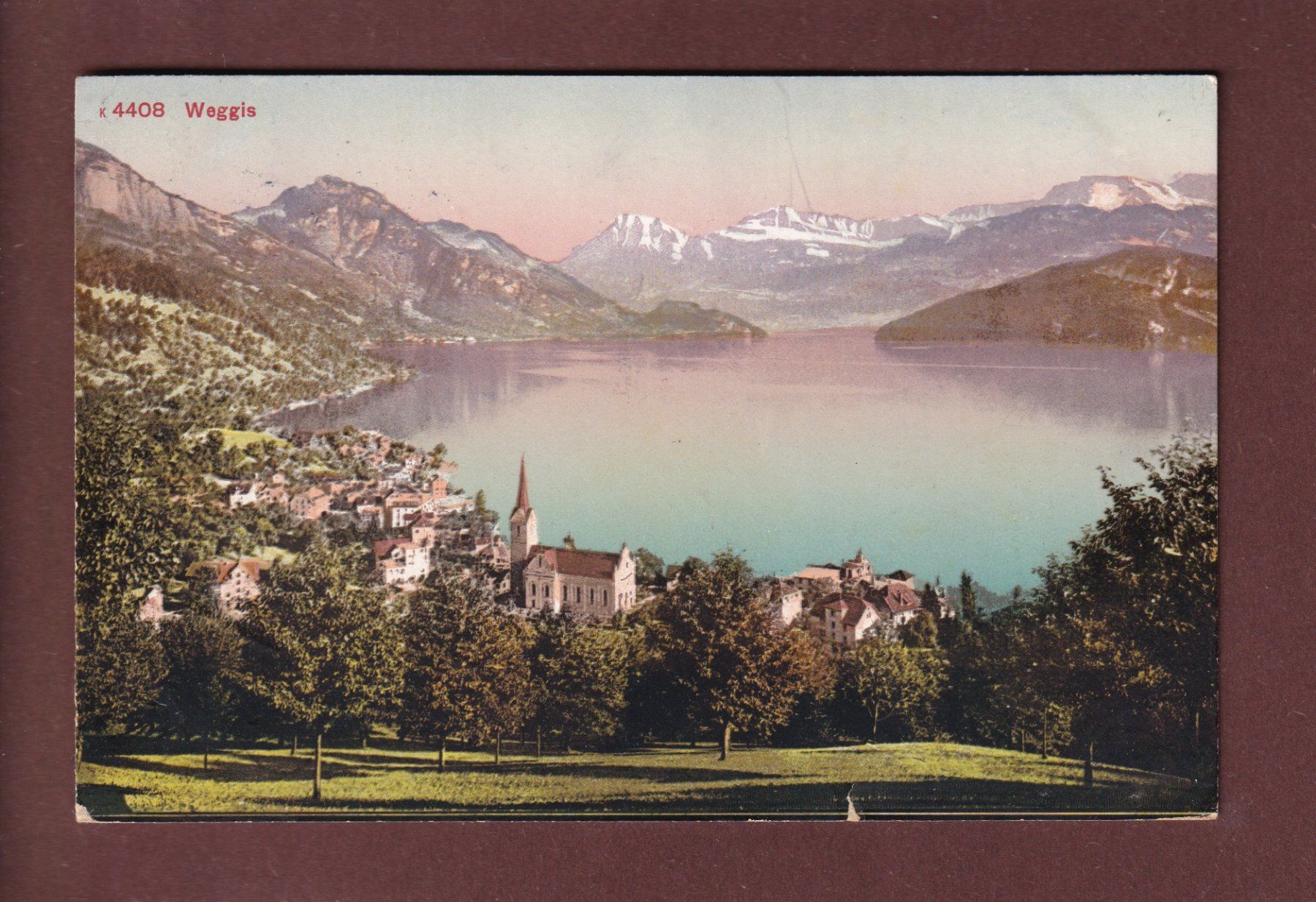 Cartoline postali: WEGGIS - 1913 – Usato da Pully venduto da nicecards