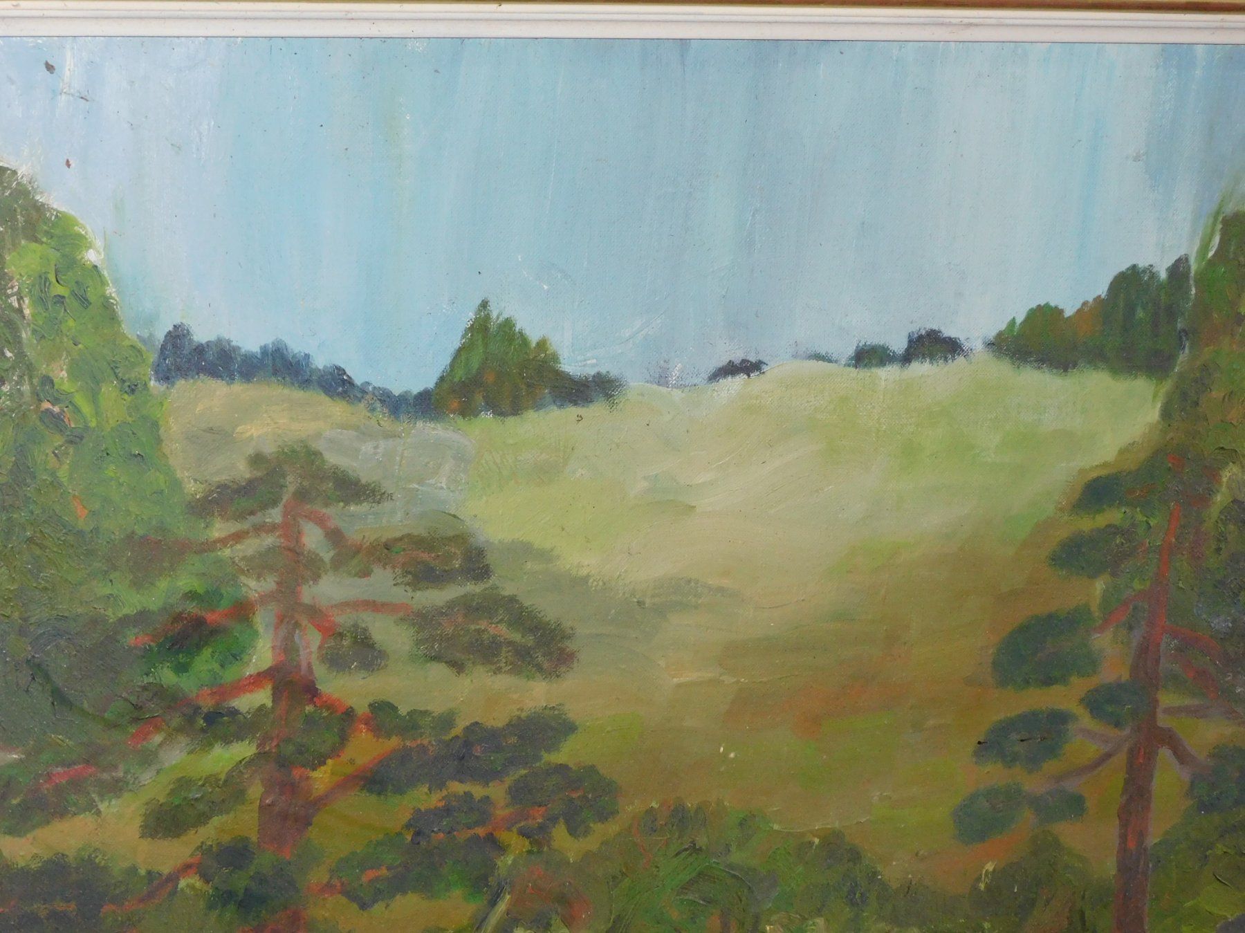 Tableaux: Kunst Ölgemälde Landschaft Gemälde datiert mit Monogram – D'occasion à Sursee par 76 6