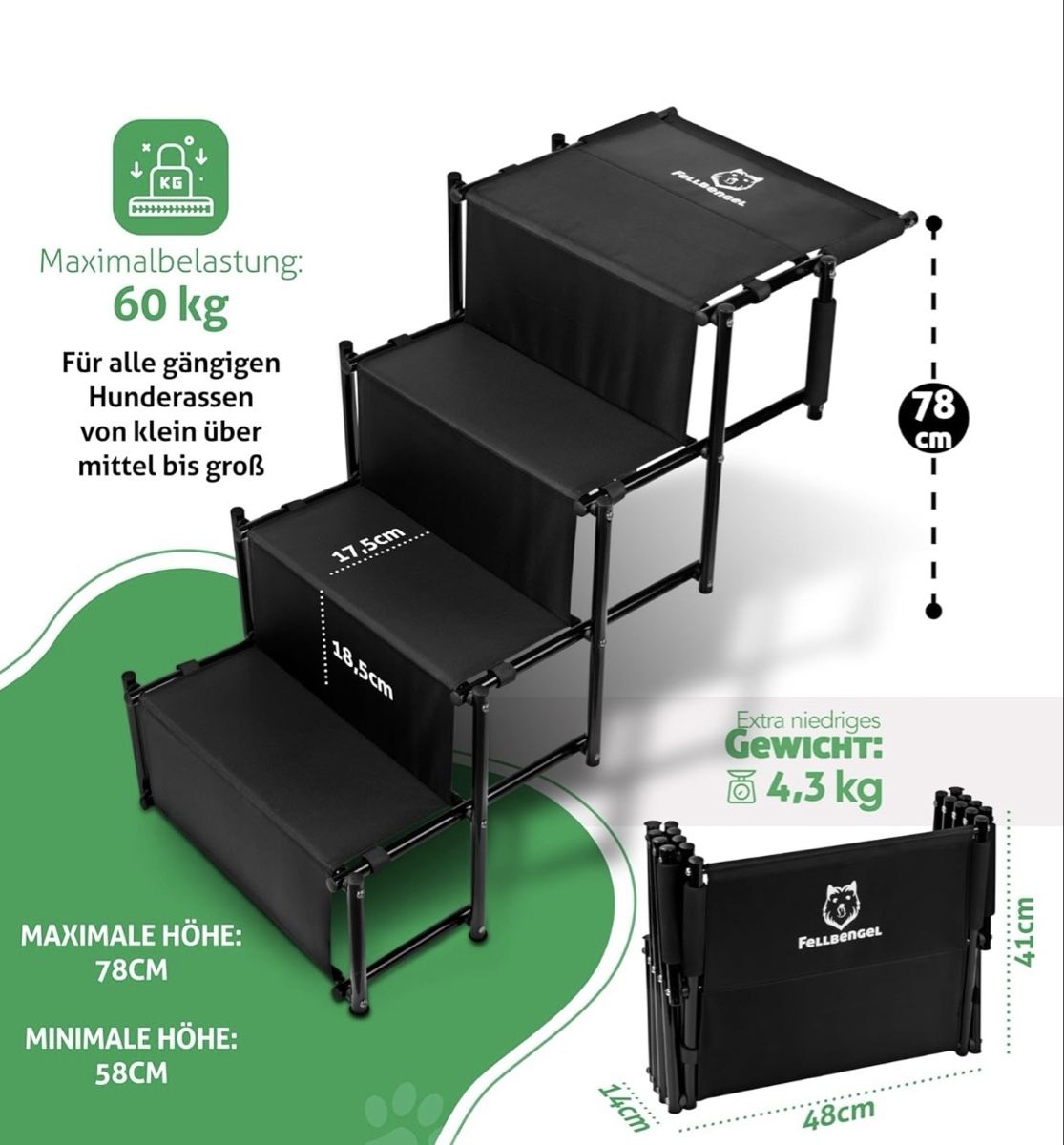 Gabbie, trasporto & Sicurezza: Hundetreppe Auto Fellbengel – Nuovo (secondo la descrizione) da Stallikon venduto da hgrof16 3
