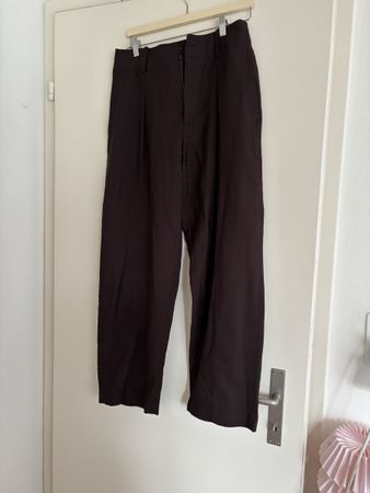 Zara brown wide leg trousers, size M