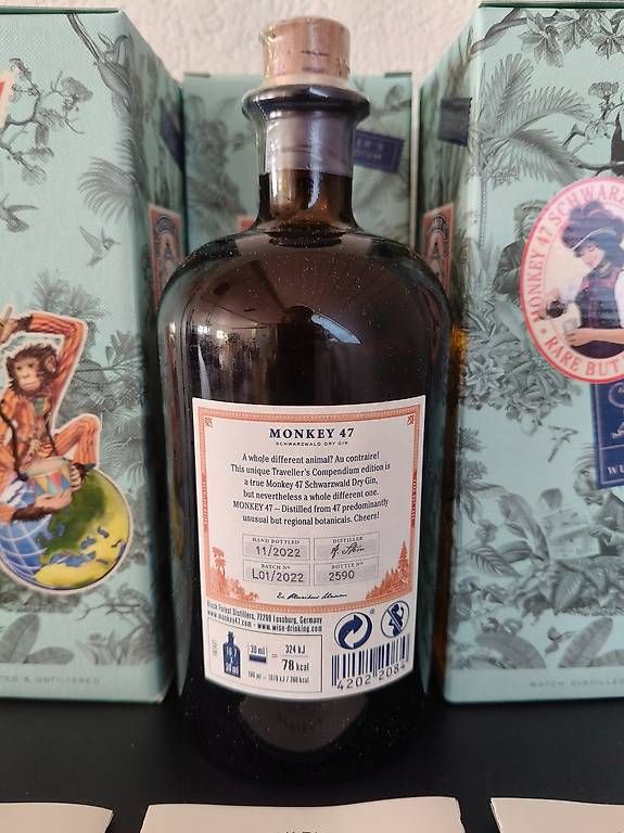Monkey 47 Spiritueux: Monkey 47 Gin Travellers Compendium, 5 Flaschen à 0.5l – Neuf avec emballage d'origine à Bünzen par hangloose74 2
