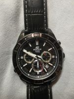 Casio Edifice EFR-534 Herren Uhr Lederband Schwarz.