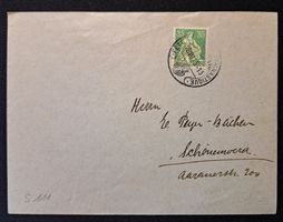 Sonderstempel Fête Gymnastique 1925 auf Brief