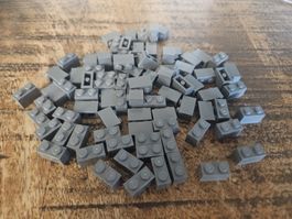 lego 3004 lot de 80 pièces Dark Bluish Gray Brick 1 x 2