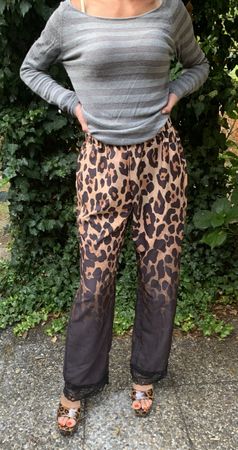 Chic Pantaloni Freddy Leopardato-tgM/L-ideale per autunno